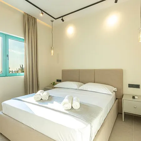 Apartment Santorini Dream 1 Bedroom W Parking, Kitchen, Sea Sunset View - Drymades Dhermi